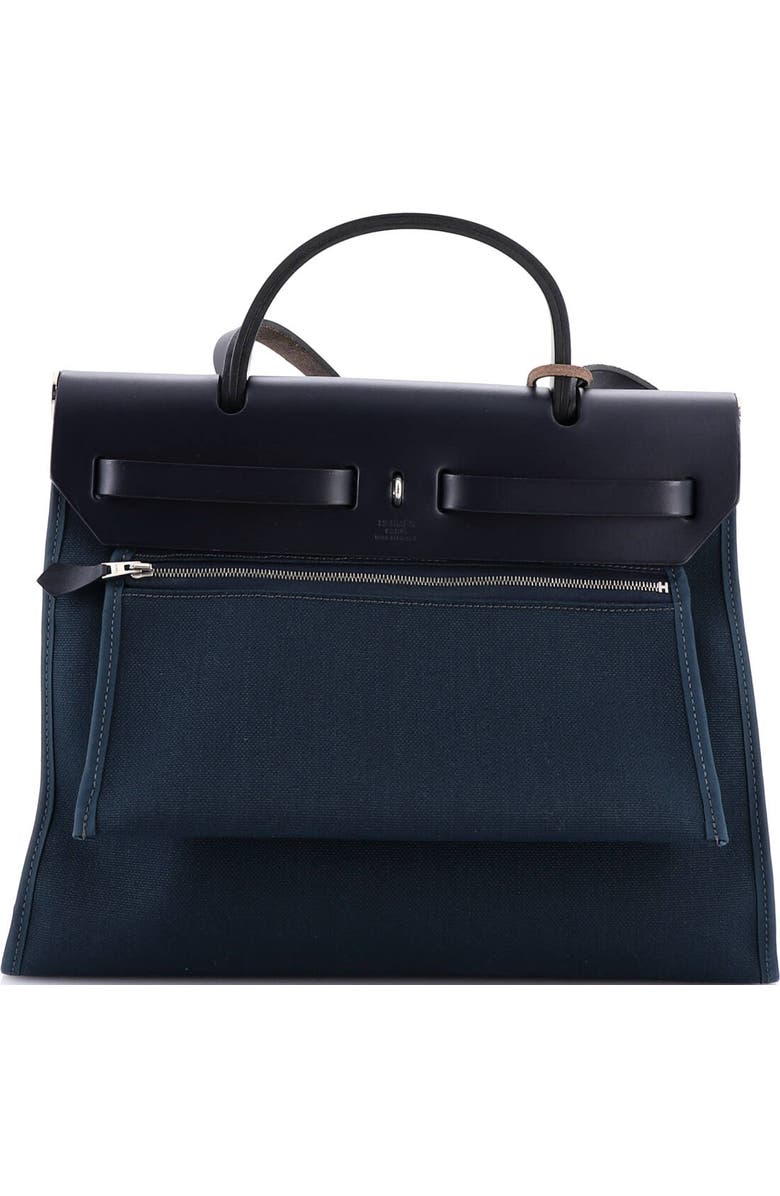 Pre-Owned Hermes Herbag Zip Leather and Toile 31, Alternate, color,