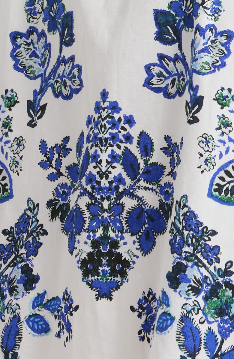 SUGARLIPS Viara Floral Alba Drawstring Waist Cotton Minidress, Alternate, color, 