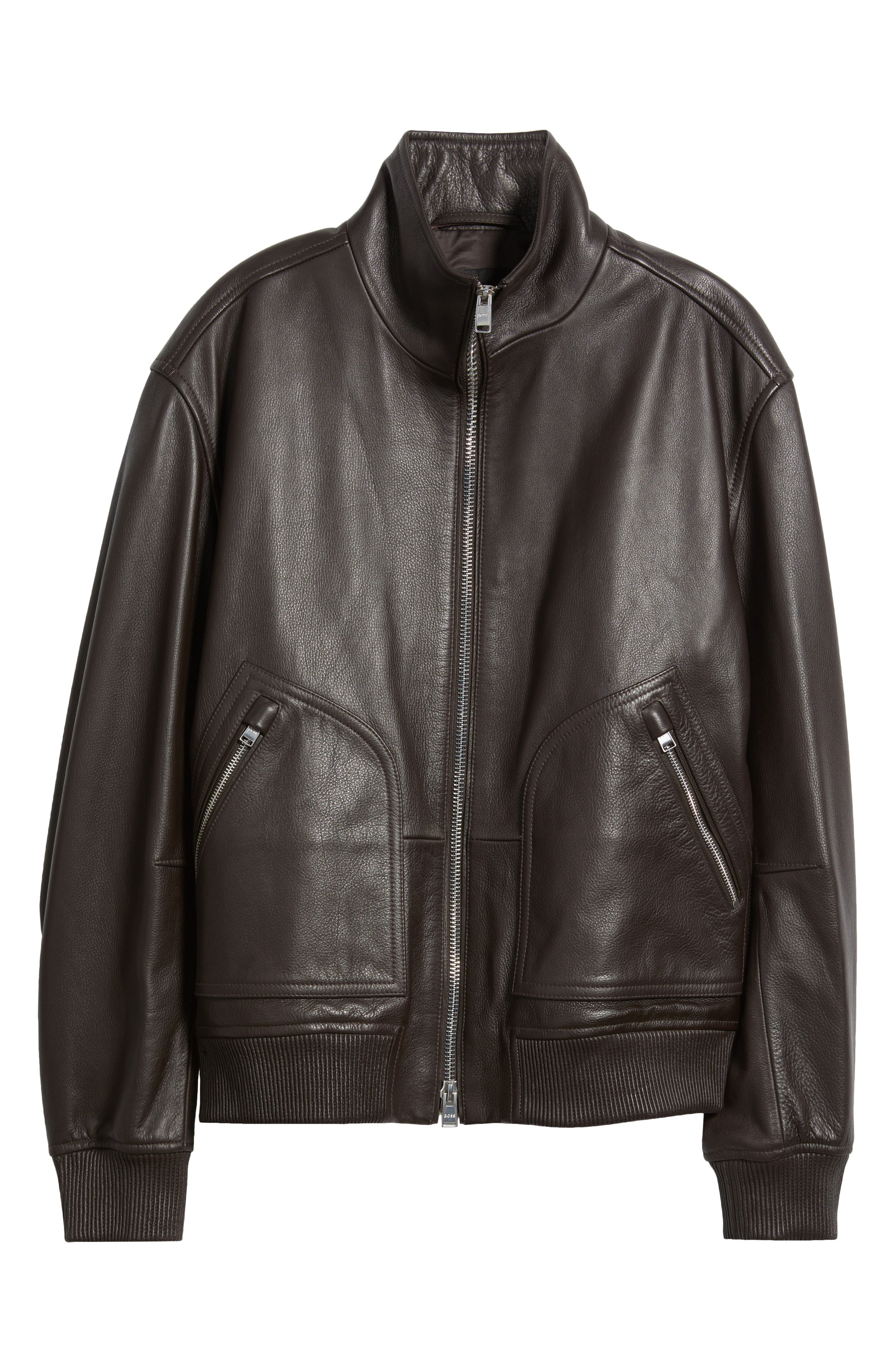 Hugo Boss Boss Mander Bomber Jacket In Brown | ModeSens