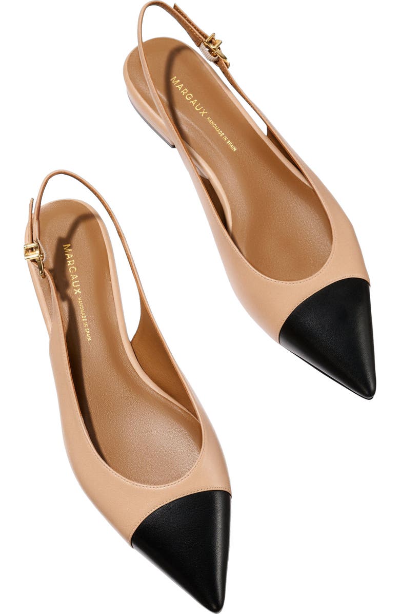 MARGAUX The Elise Cap-Toe, Alternate, color, Dune And Black Nappa