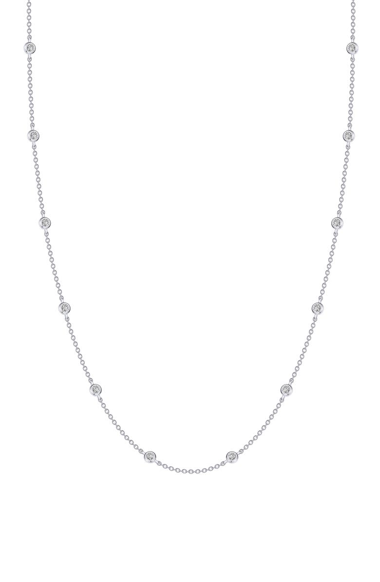 Lafonn Classic Simulated Diamond Station Necklace - 0.49ct., Main, color, 
