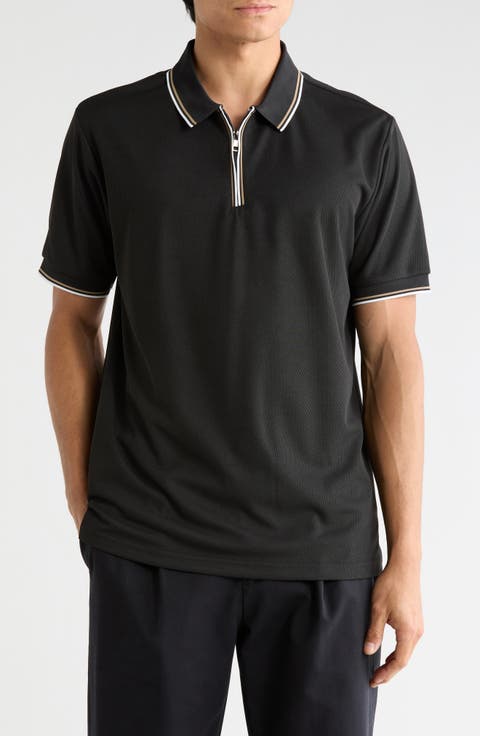 Zip Front Stretch Polo