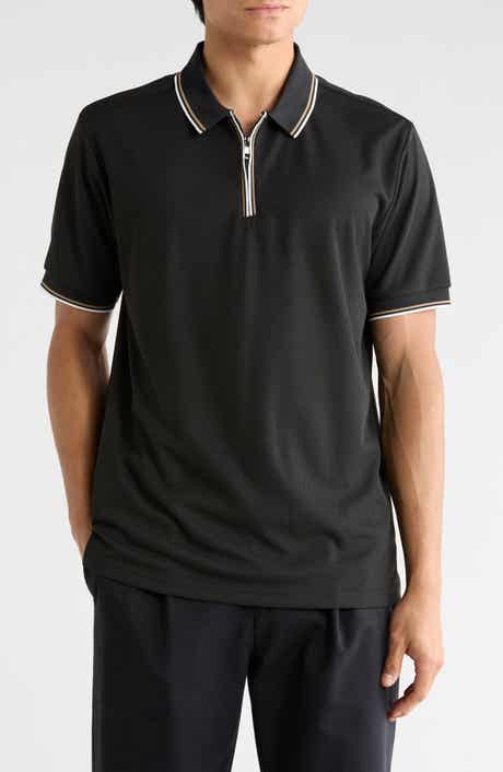 Zip Front Stretch Polo