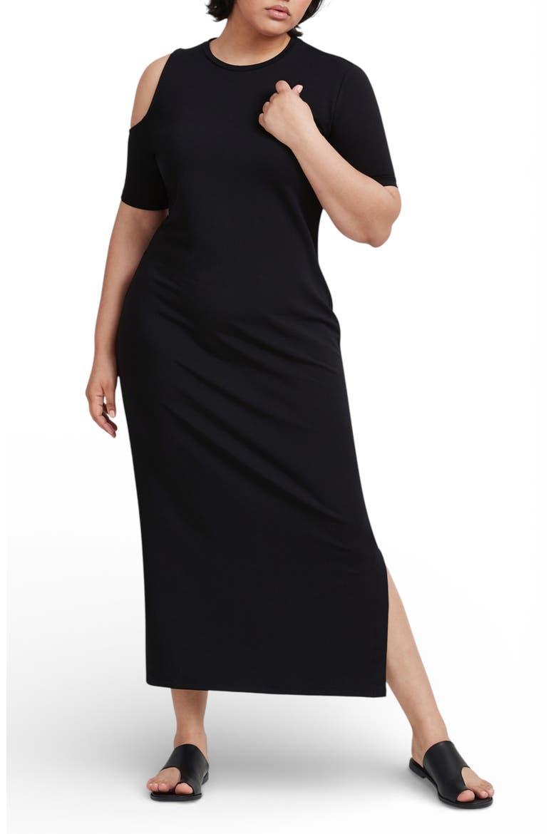 Gramercy Cutout Jersey Maxi Dress, Main, color, BLACK
