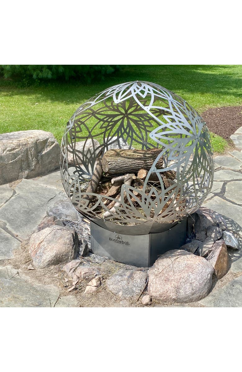 Bonfireball 24" Fire Pit Lotus Base & Cover, Alternate, color, Multicolored