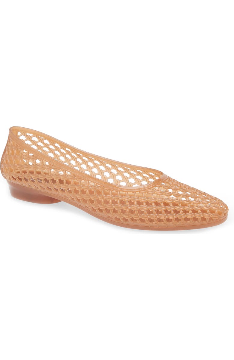 Jeffrey Campbell Bestie Jelly Flat, Main, color, Caramel