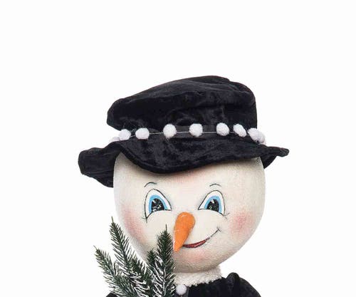 Gallerie Ii Sullivan Snowman Figurine In Black