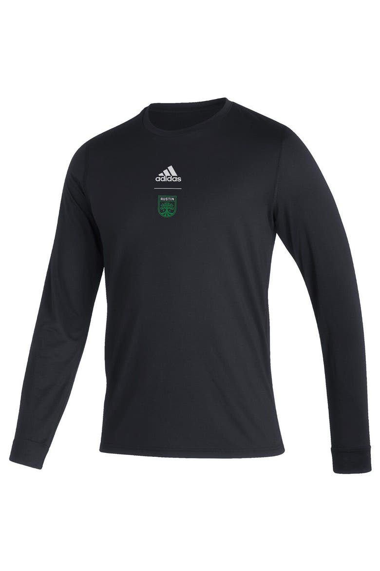Men's adidas Black Austin FC Club Long Sleeve T-Shirt, Alternate, color, Black