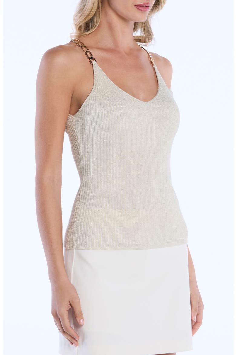 Chain Strap Sweater Tank, Alternate, color, STAR WHITE