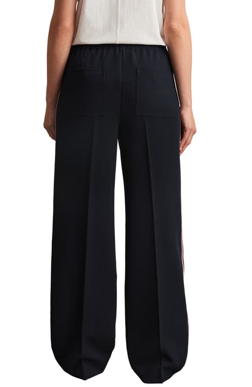Reiss Robyn Side Stripe Pants In Black