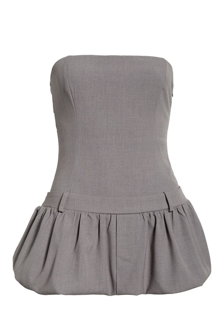 Valentina Strapless Bubble Minidress, Alternate, color, GREY
