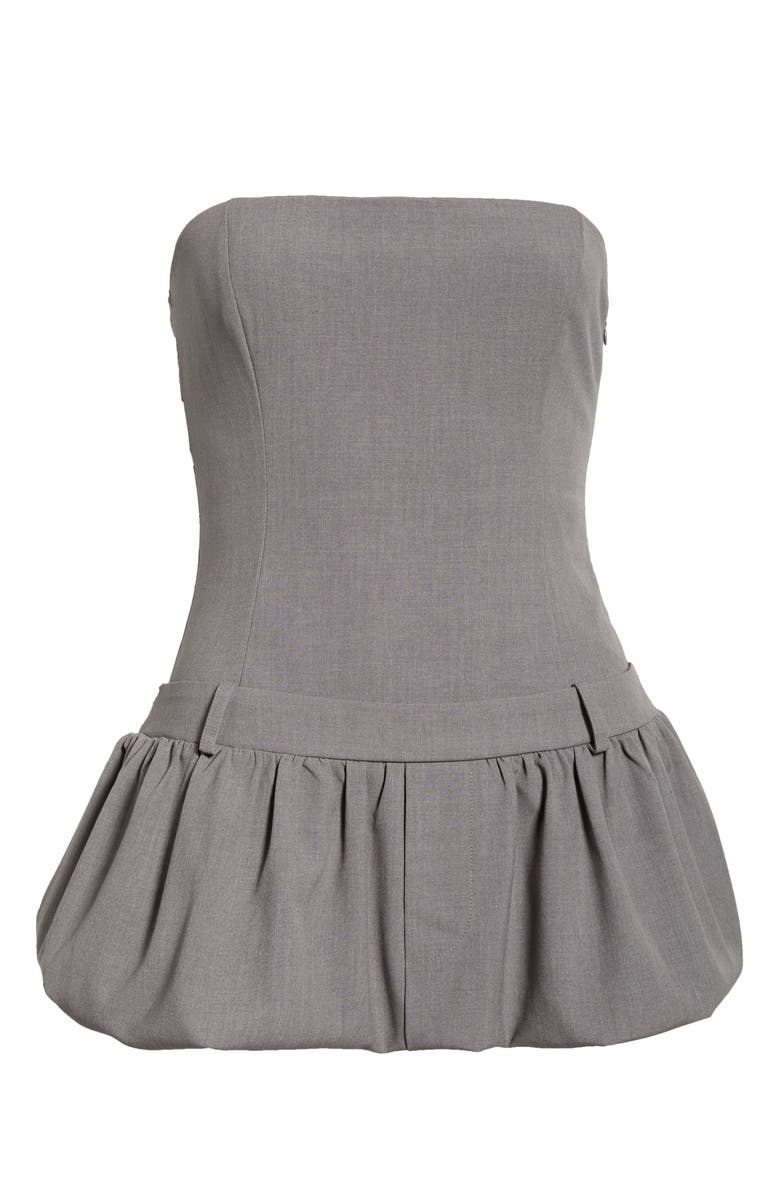 Nia Valentina Strapless Bubble Minidress, Alternate, color, Grey