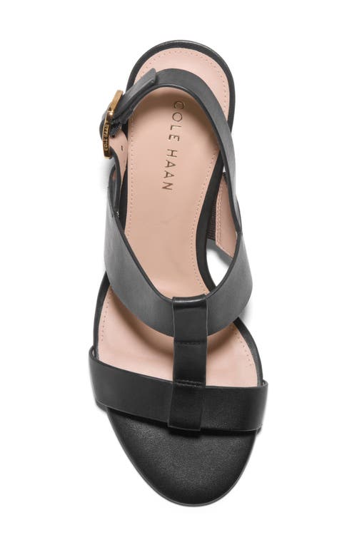 Cole Haan Josie T-strap Sandal In Black Leather