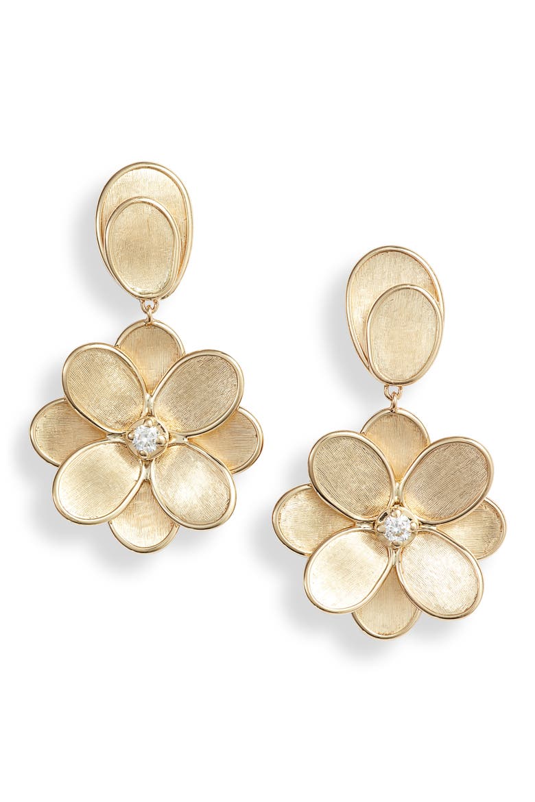 Petali Diamond Earrings, Main, color, YELLOW GOLD