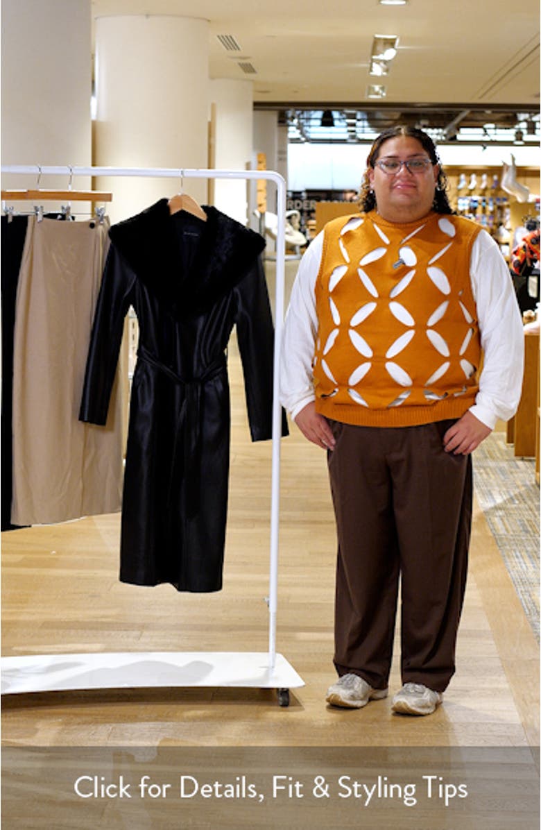 The Veda Faux Leather Jacket with Removable Faux Fur Collar, sales video thumbnail