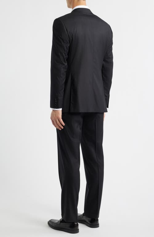 Canali Siena Regular Fit Solid Super 180s Wool Suit In Black
