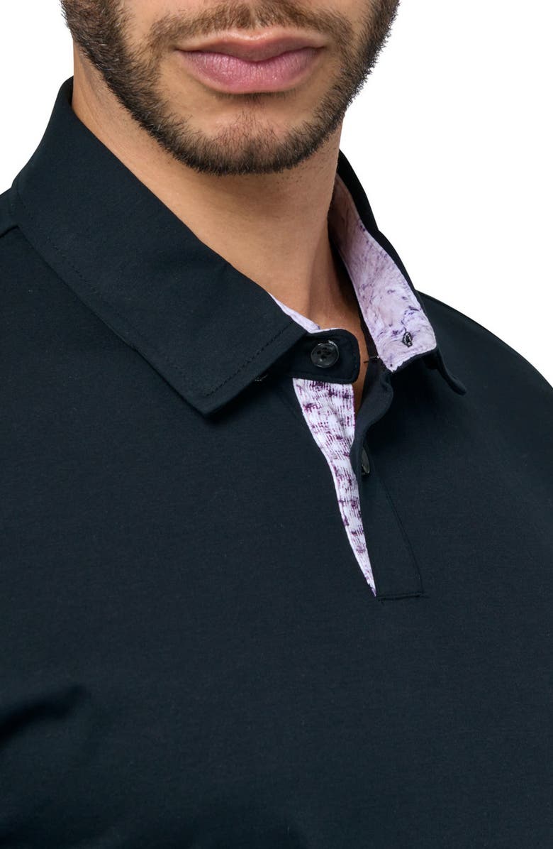 Brooklyn Brigade Slim Fit Solid Short Sleeve Polo, Alternate, color, Black