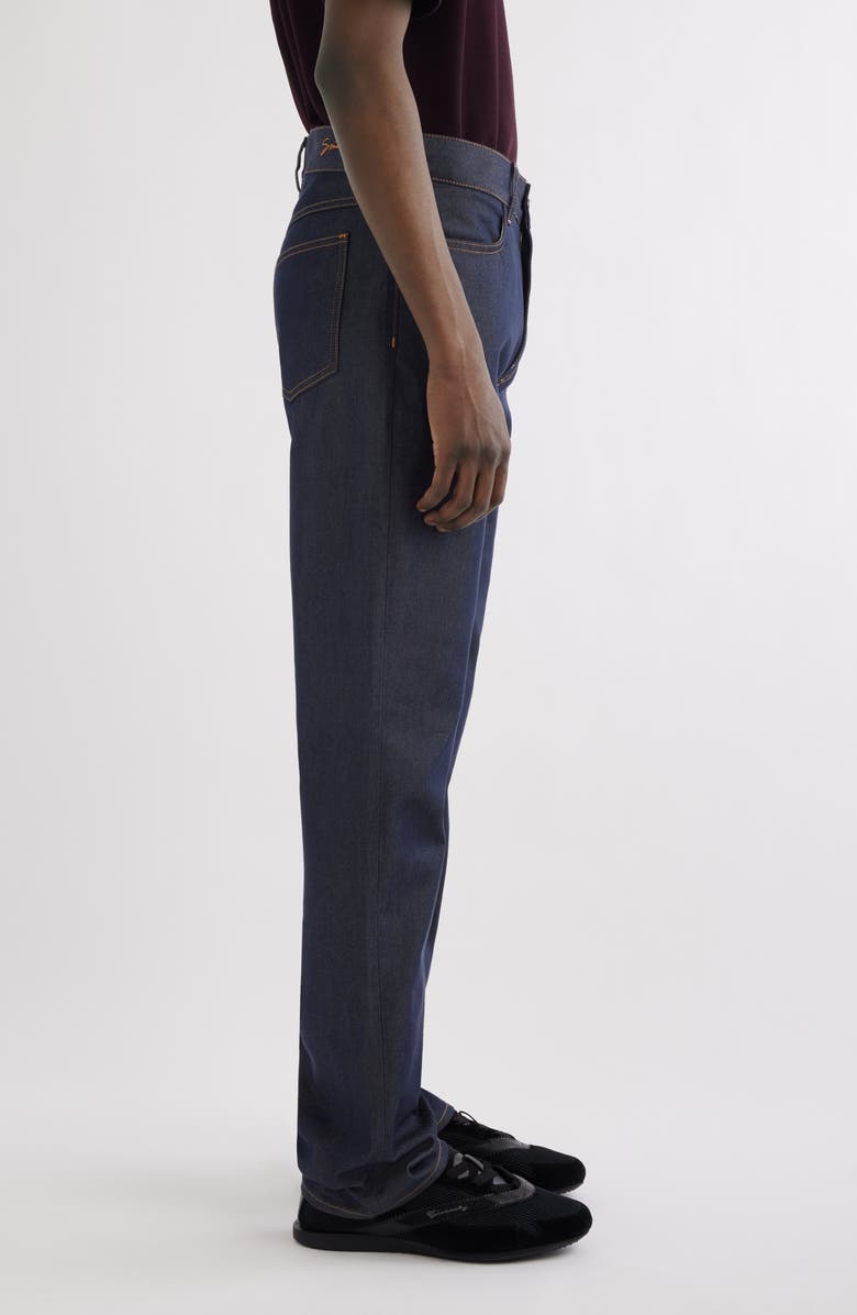 Givenchy Silk Blend Straight Leg Jeans, Alternate, color, Indigo Blue