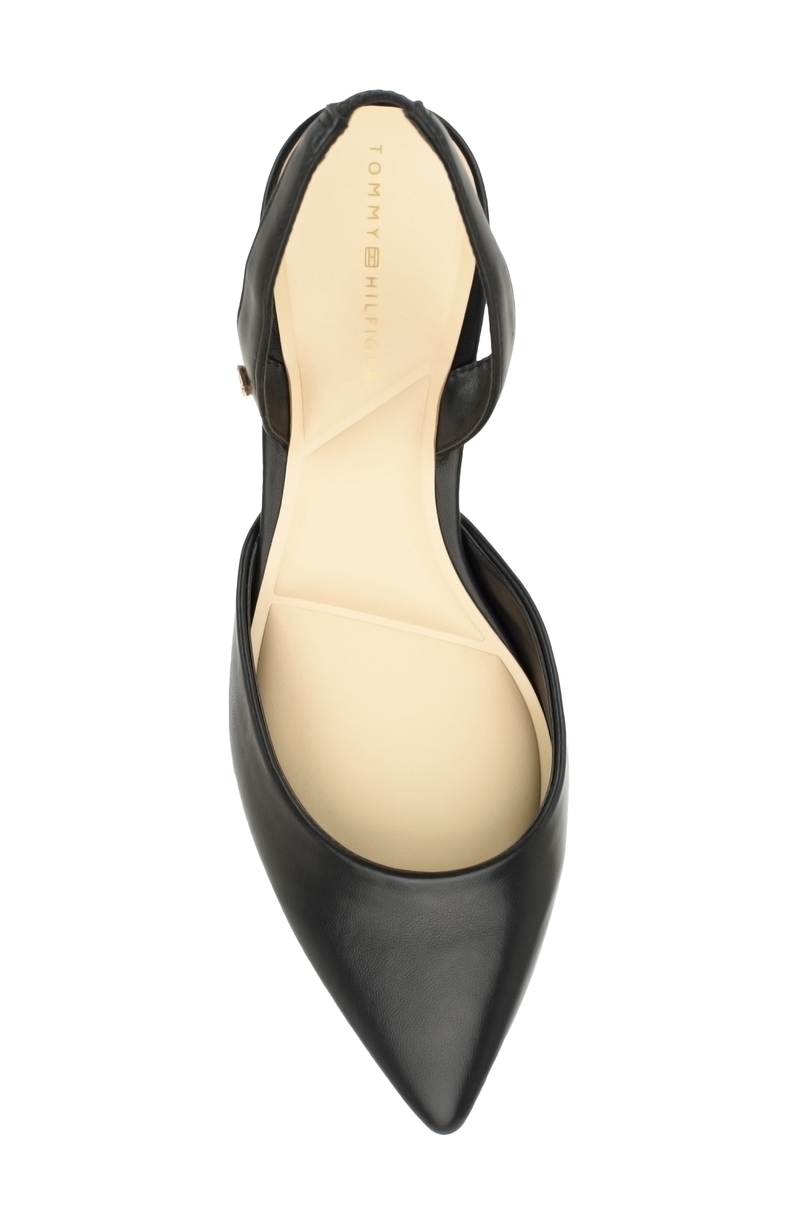 Tanna Slingback Pointed Toe Kitten Heel Pump, Alternate, color, BLACK