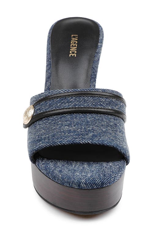 L Agence L'agence Women's Gladys Platform Sandals In Dark Denim