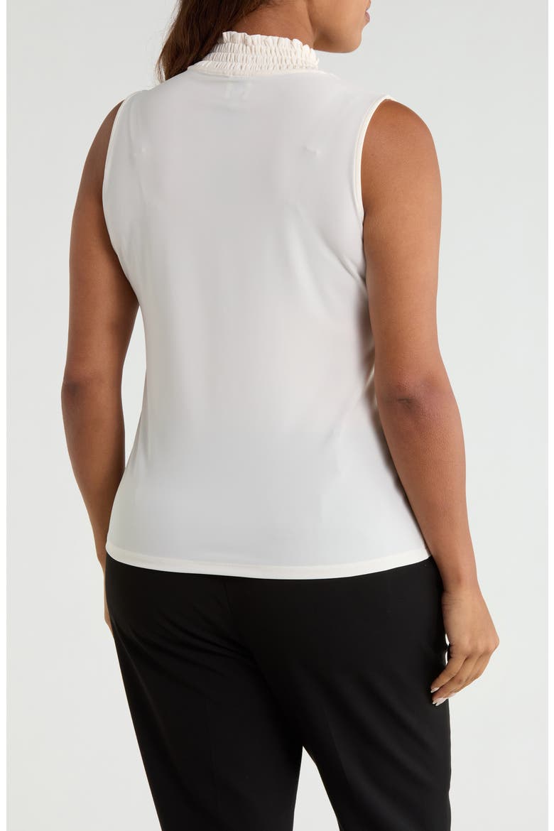 Smocked V-Neck Tank, Alternate, color, WHITE DOVE