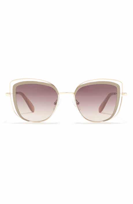 BCBGMAXAZRIA 53mm Vented Cat Eye Sunglasses