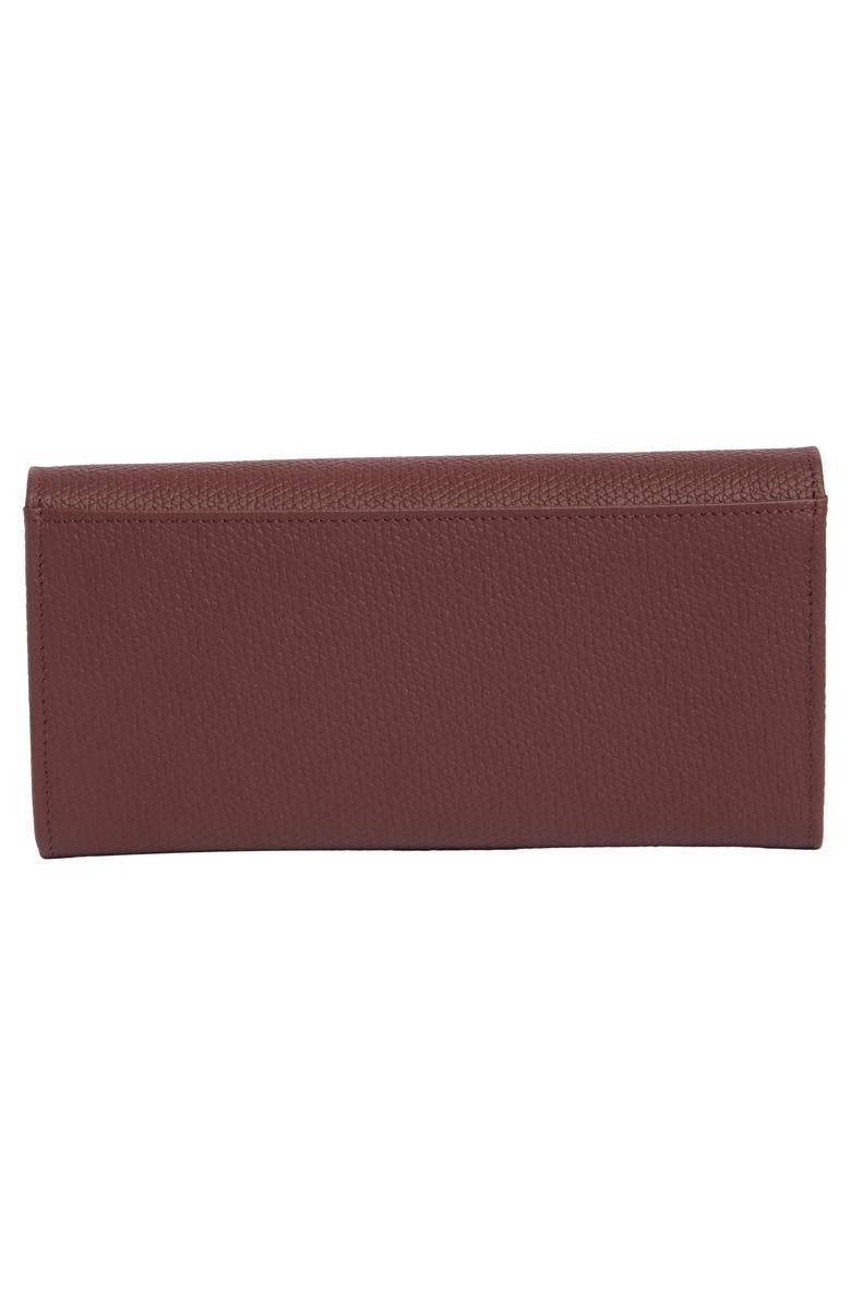 Pebble Grain Leather Flap Wallet