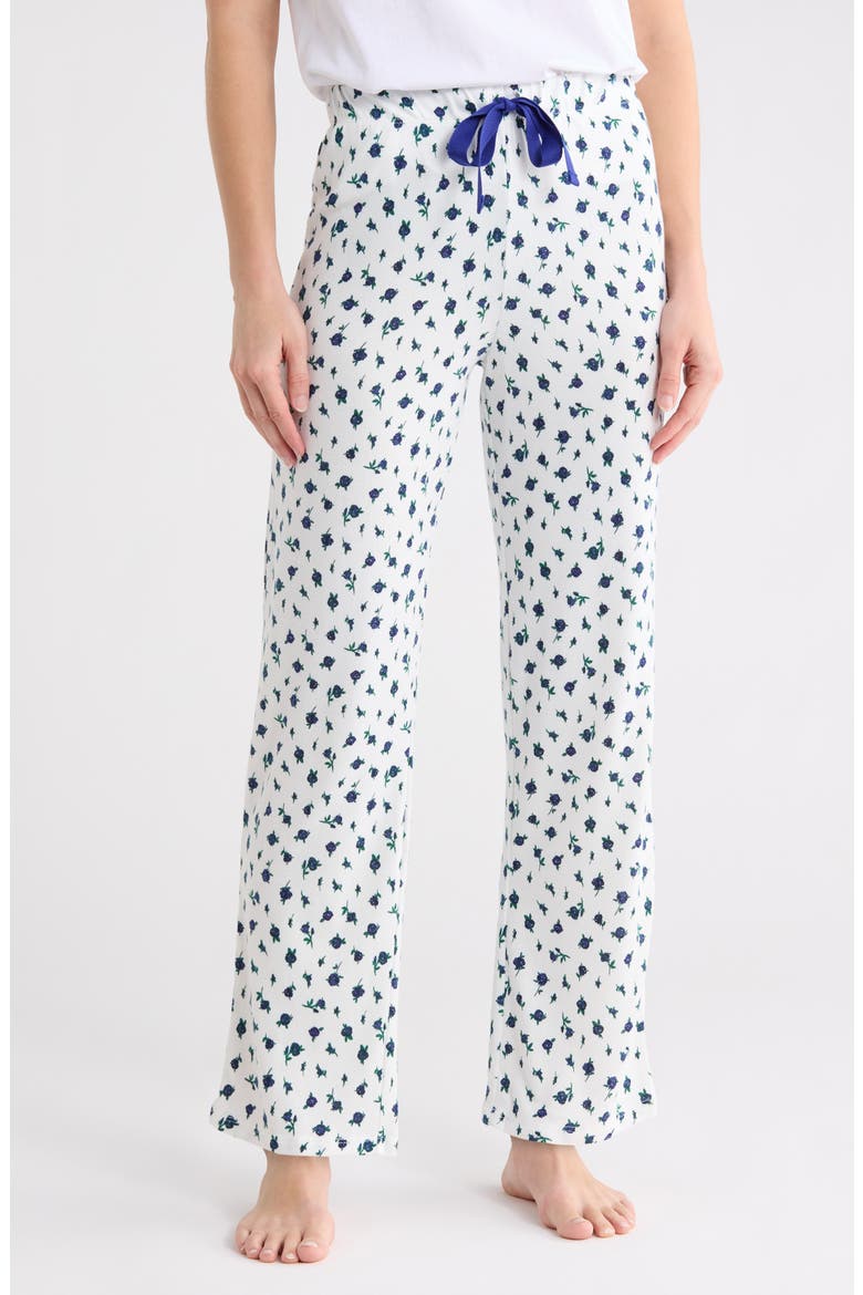 Print Pajamas Pants, Main, color, WATERCOLOR ROSE
