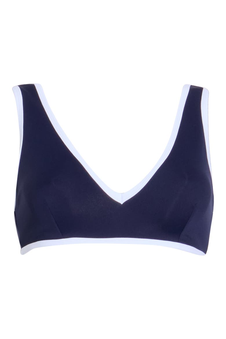 Compression Deep V Bikini Top, Alternate, color, HORIZON INK