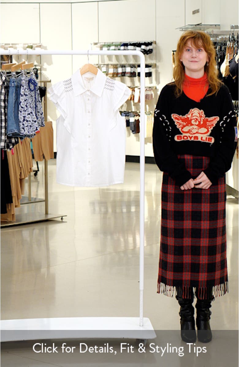 Marceline Flutter Sleeve Cotton Shirt