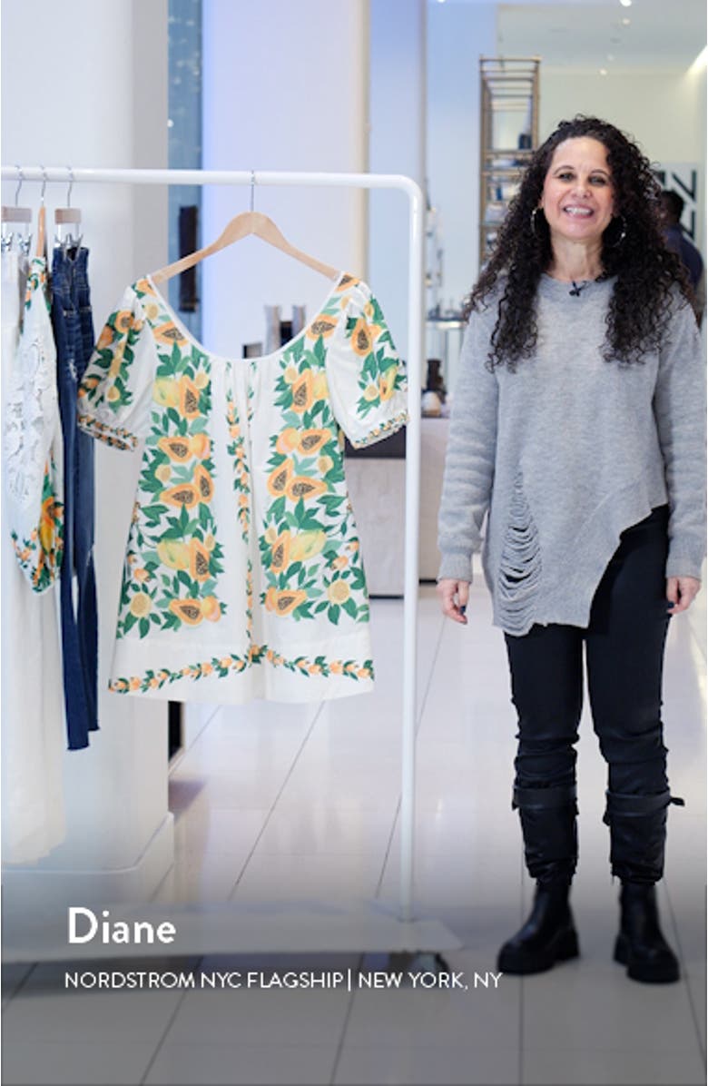 Papaya Salad Cotton Minidress, sales video thumbnail