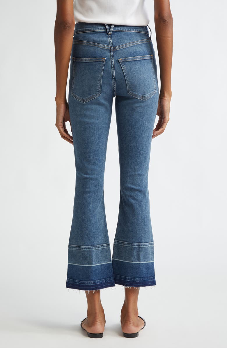 Veronica Beard Carolina Release Hem High Waist Ankle Flare Jeans, Alternate, color, Bandit Beam