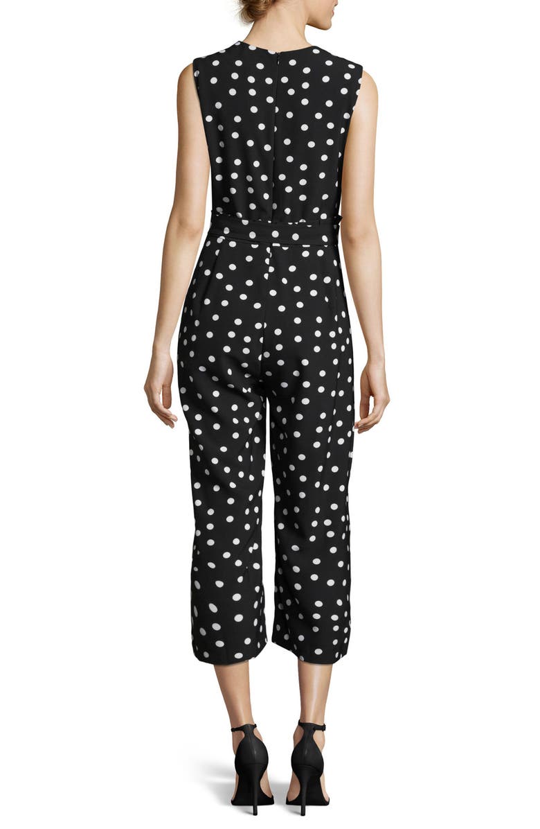 ECI Polka Dot Paperbag Waist Jumpsuit, Alternate, color, 