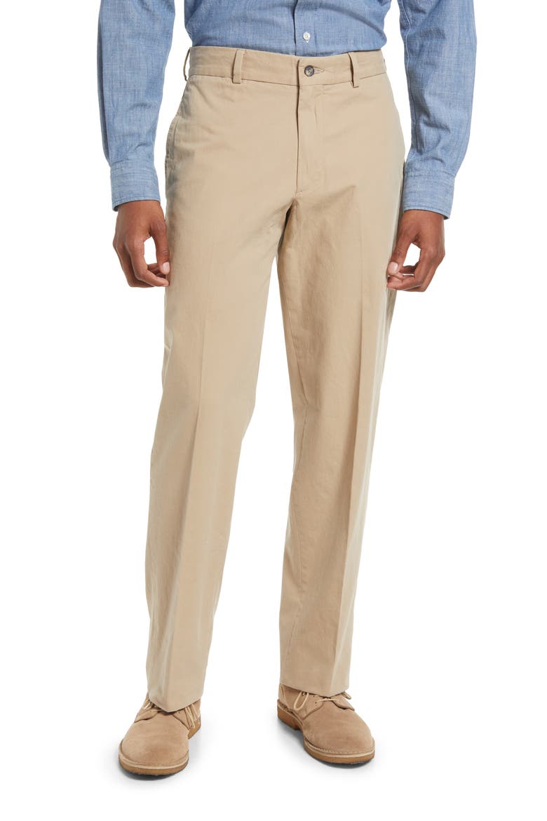 Charleston Khakis Flat Front Chino Pants, Main, color, KHAKI