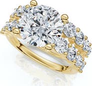 Bliss Diamond Certified 3 6/8ct Diamond Engagement Wedding Ring Set 14k Gold Lab Grown