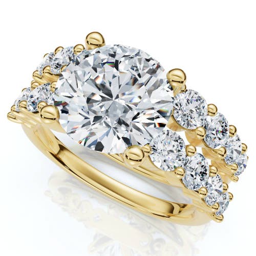 Bliss Diamond Certified 3 6/8ct Diamond Engagement Wedding Ring Set 14k Gold Lab Grown In Gold