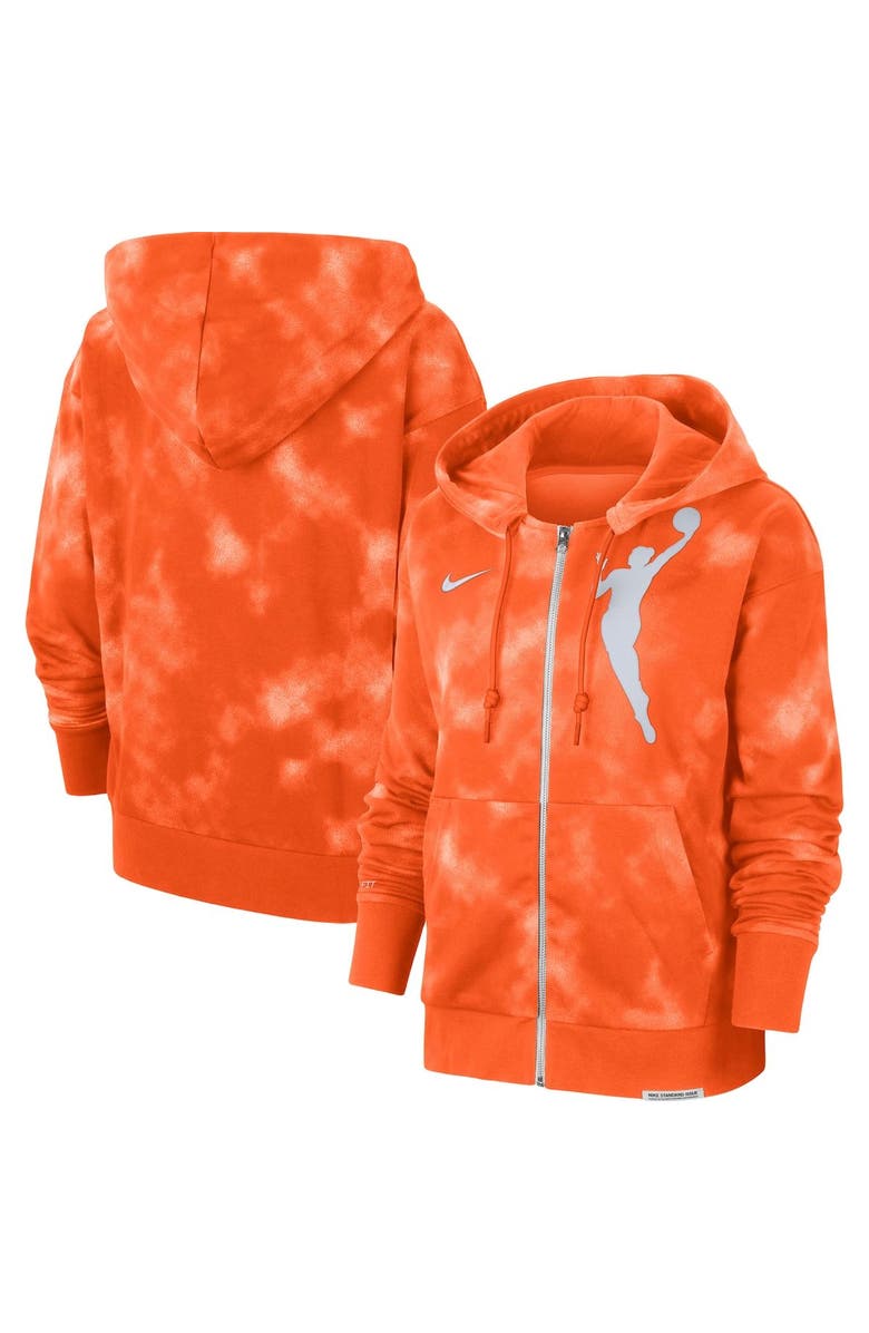 Nike Women's Nike Orange WNBA Logowoman Team 13 Tie-Dye Performance Full-Zip Hoodie, Alternate, color,