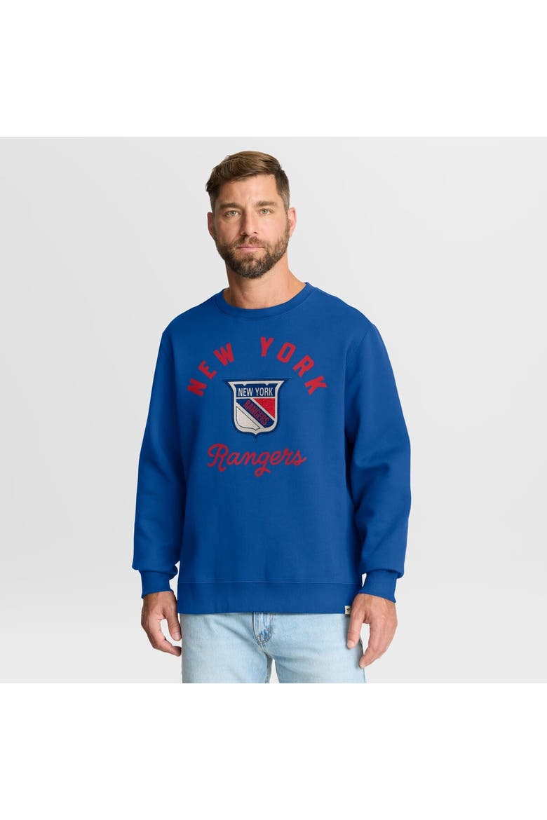 Men's Fanatics Blue New York Rangers Vintage Stickler Sweatshirt, Main, color, Blue