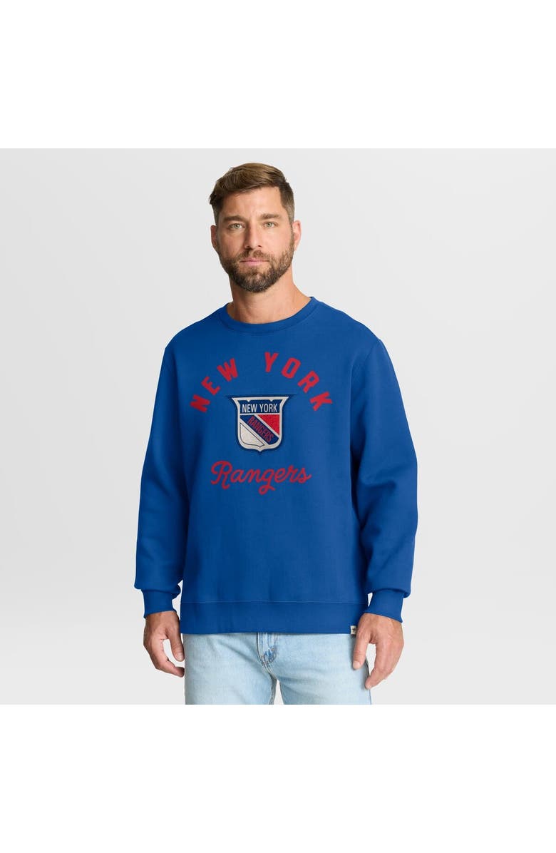 FANATICS Men
s Fanatics Blue New York Rangers Vintage Stickler Sweatshirt, Main, color, Blue