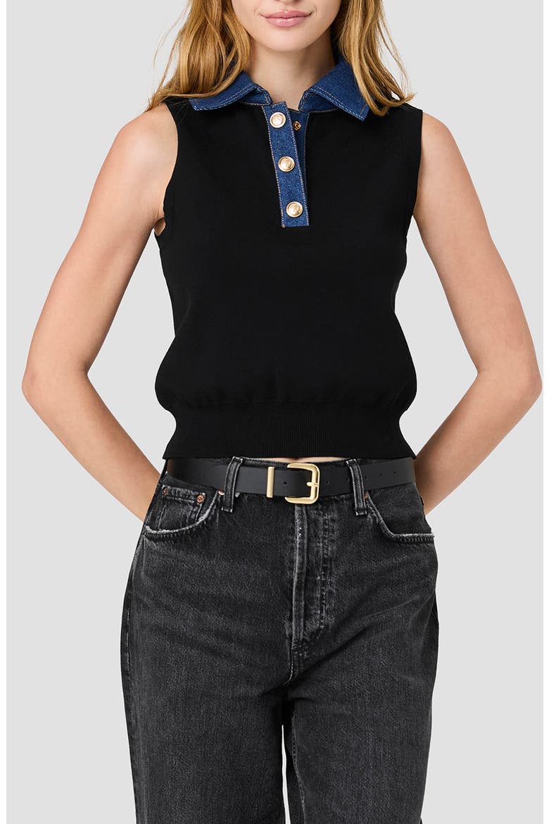 Maxime Sleeveless Sweater, Main, color, BLACK