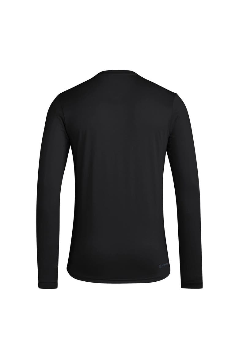 Men's adidas  Black Louisville Cardinals Locker Practice Football Pre-Game Long Sleeve T-Shirt, Alternate, color, Black