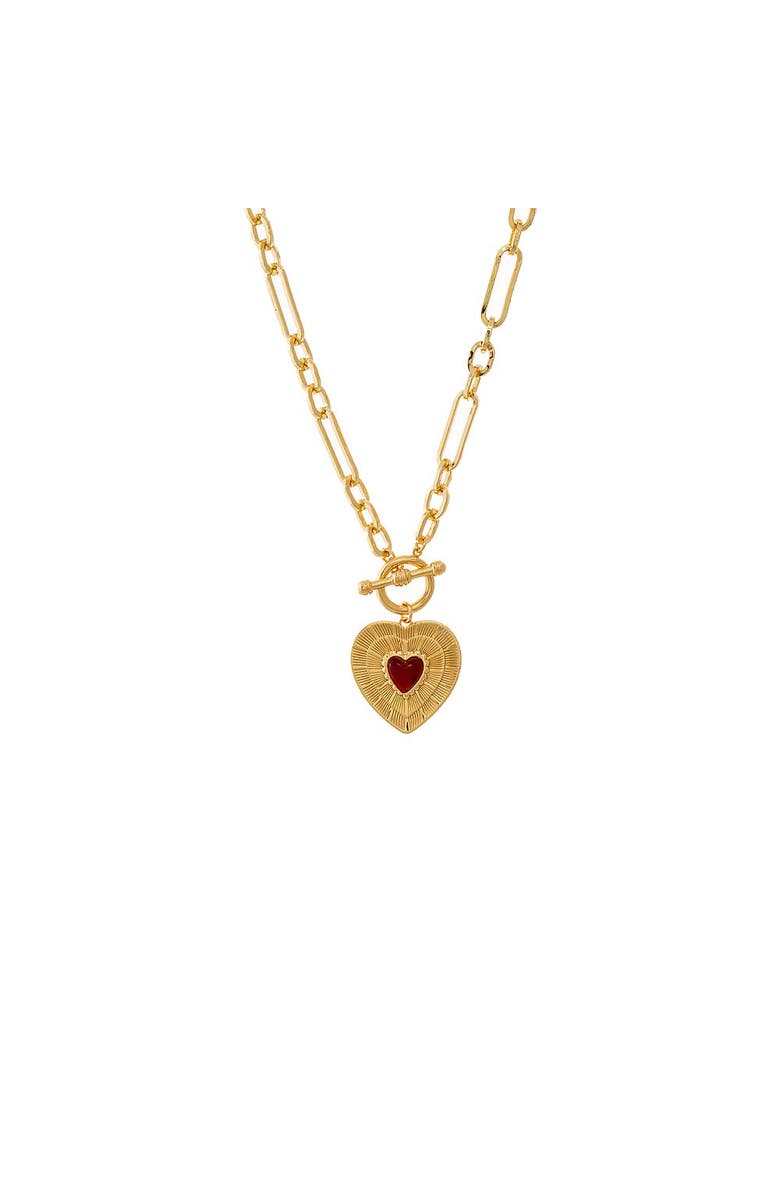 BY ADINA EDEN Crimson Heart Pendant Necklace, Main, color, 