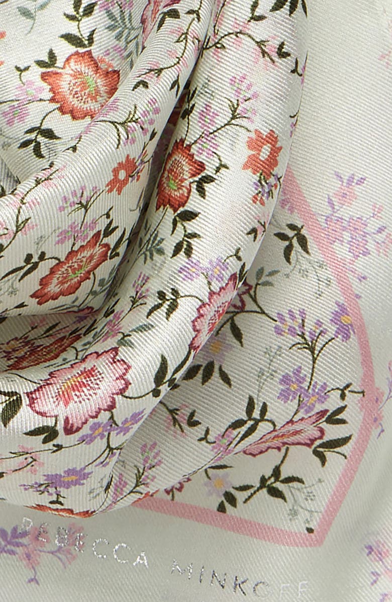 Rebecca Minkoff Doiley Floral Print Silk Bandana, Alternate, color, 