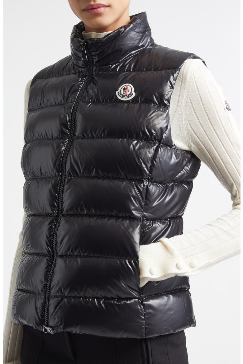 Ghany Mock Neck Down Puffer Vest, Alternate, color, BLACK
