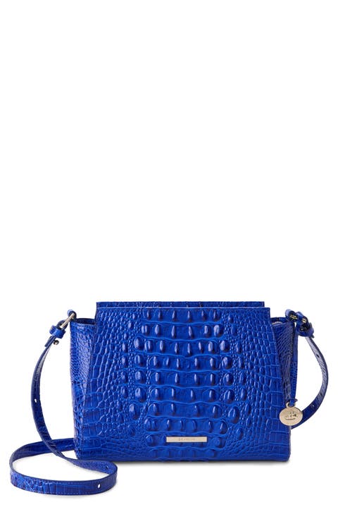 Hillary Croc Embossed Leather Crossbody Bag