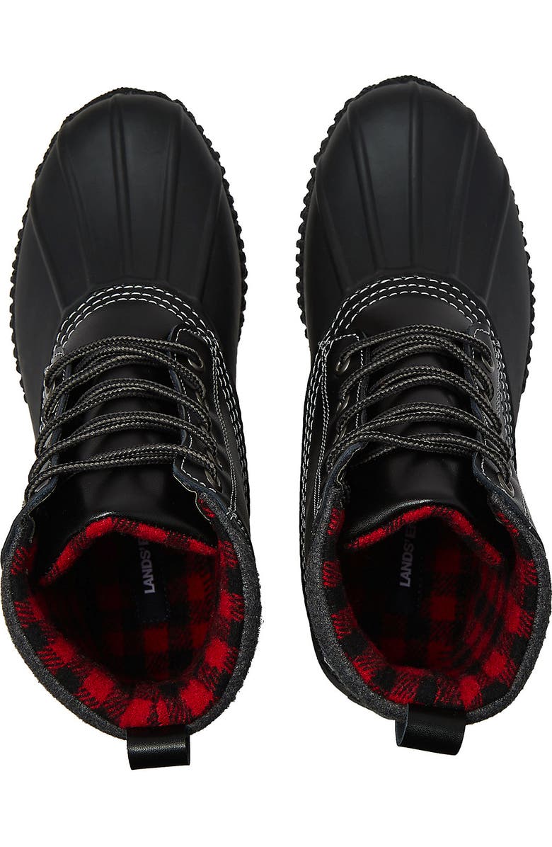 Lands' End Insulated Duck Boots, Alternate, color, Black Leather