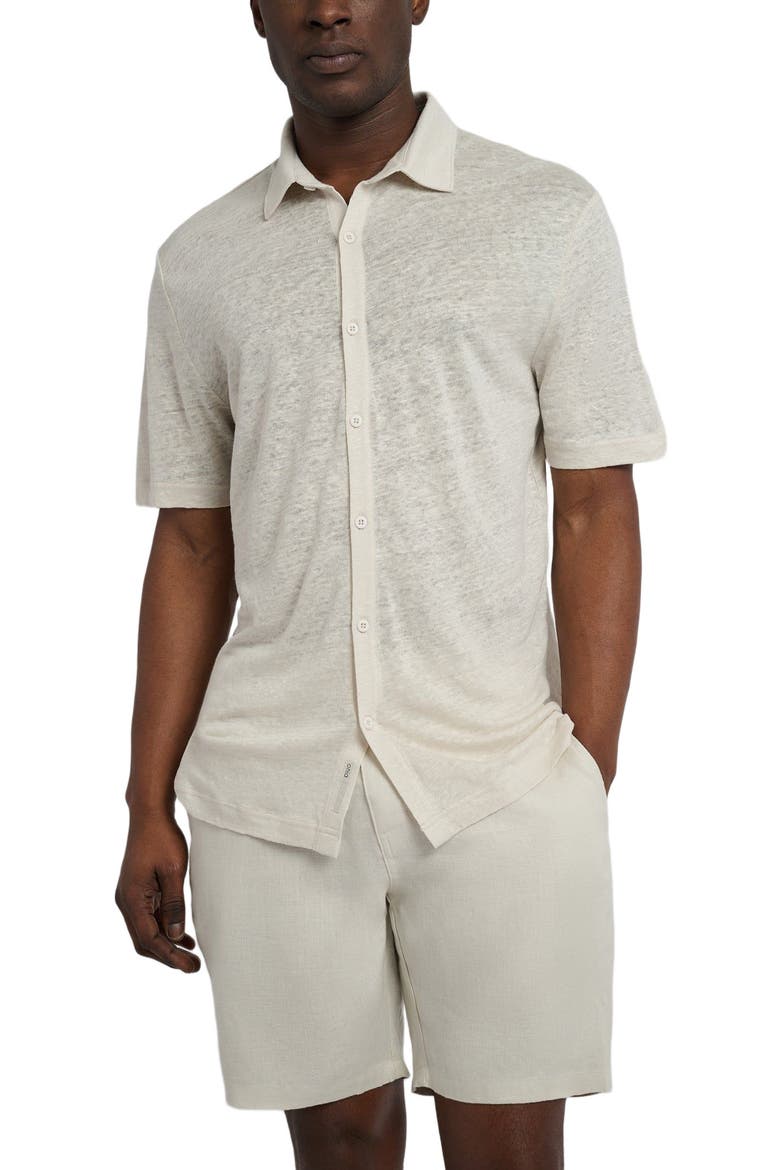 Dylan Linen Shirt, Alternate, color, STONE