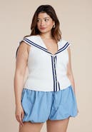 ELOQUII Sailor Collar Sweater Tank