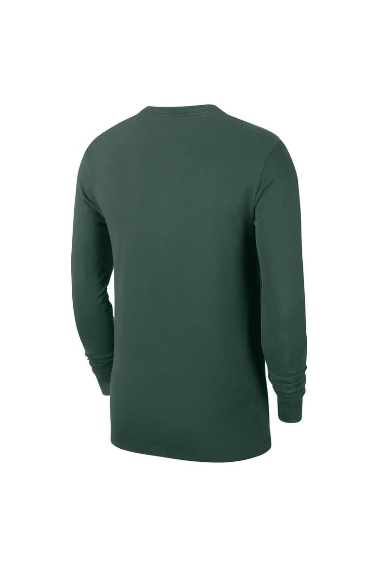 Men's Nike  Hunter Green Milwaukee Bucks Authentic Long Sleeve Practice T-Shirt, Alternate, color, Hunter Green