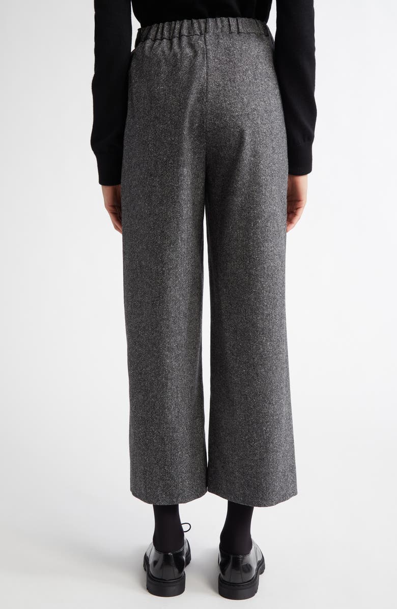 Max Mara Mina Drawstring Crop Virgin Wool & Silk Blend Pants, Alternate, color, 